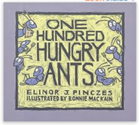 math readalouds slide showing the cover of One Hundred Hungry Ants